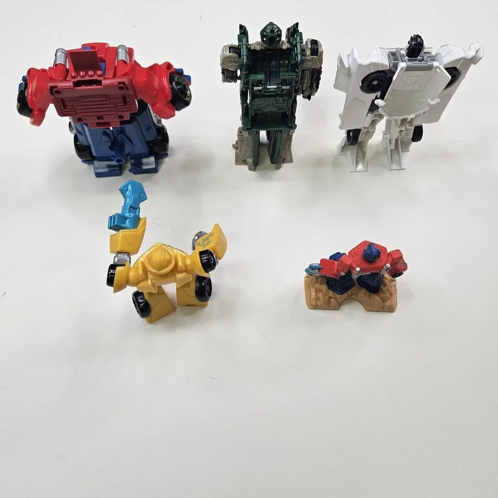 Lot of 5 Transformers Action Figures - Optimus Prime, Bumblebee & More